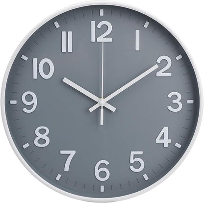 Wall Clock Modern Simple Quartz Decorative Clock Non-Ticking Silent Battery by BAKBRAND