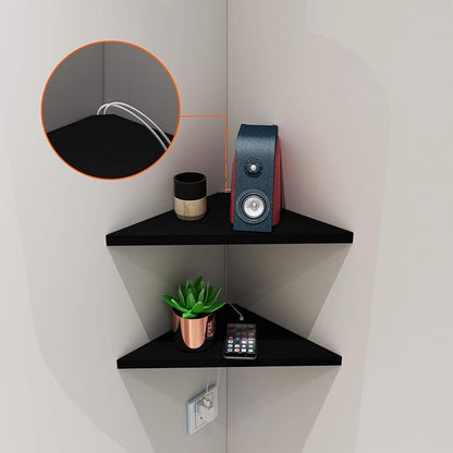evron Corner Mounting Shelf Set of 2 – Easy to Install Floating Wall Shelves - Image 6