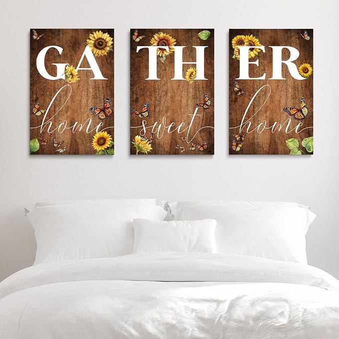 GUBIYU Gather Signs for Home Decor Gather Wall Decor for Dining Room Home Sweet - Image 5