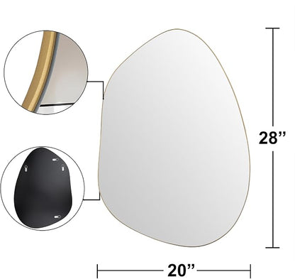 Irregular Wall Mirror Asymmetrical Mirror, Decorative Modern Mirror, Tempered - Image 4