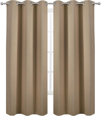 LEMOMO Natural Thermal Blackout Curtains/38 x 84 Inch/Set of 2 Panels Room - Image 2