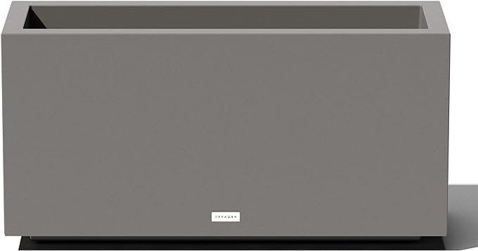 Veradek Block Series Long Box Planter - Large Rectangular Planter for Indoor or Outdoor Patio/Porch | Durable All-Weather Use with Drainage Holes | Modern Décor for Tall Plants, Flowers or Shrubs