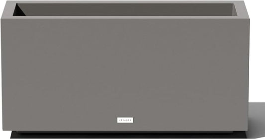 Veradek Block Series Long Box Planter - Large Rectangular Planter for Indoor or Outdoor Patio/Porch | Durable All-Weather Use with Drainage Holes | Modern Décor for Tall Plants, Flowers or Shrubs