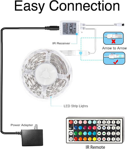 DAYBETTER Led Lights for Bedroom, 32.8ft Led Strip Lights RGB Color Changing - Image 3