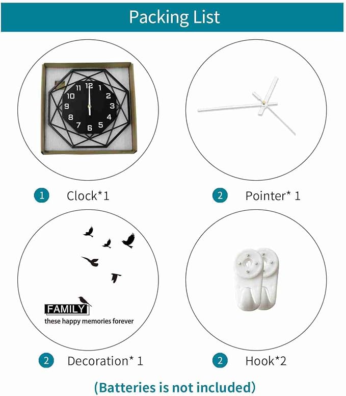 Large Wall Clocks for Living Room Decor 16 inch Silent Modern Wall Clocks Wall - Image 7