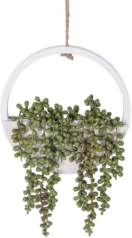 Floweroyal Artificial Succulents Hanging Plants 12.2'' Fake String of Pearls in by FloweroyalCrafts