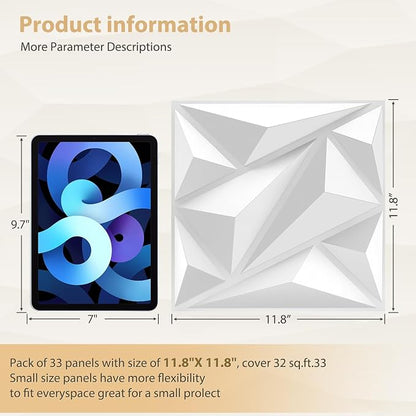 Heikki 30 Pack 3D Wall Panel for Interior Wall Décor, PVC Flower Textured Wall - Image 4
