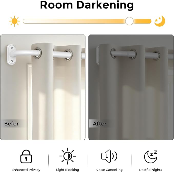 2 Pack Curtain Rods 36-120 Inch, Living Room, Sliding Door - Image 3