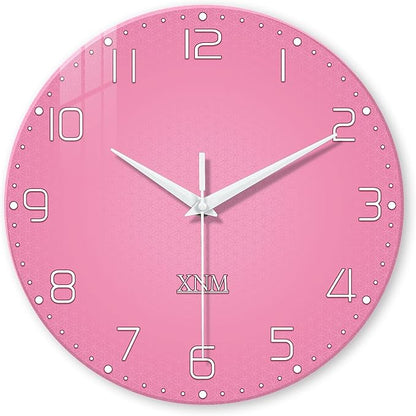 XNM Decorative Wall Clocks for Living Room Girls Pink Large Wall Clocks Battery by XNMwallclock