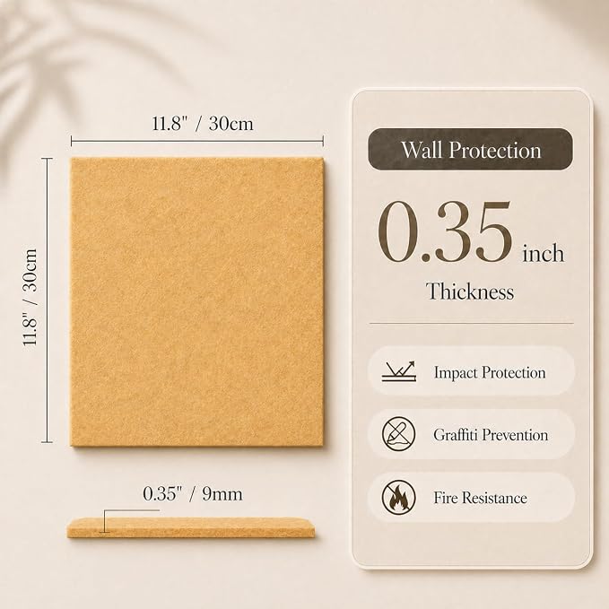 Large Cork Boards for Walls – 48" x 36" Self Adhesive Felt Wall Tiles - Image 2