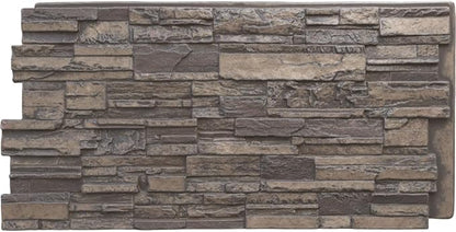 EverStone Cascade Faux Stone Panel, 48 5/8"W x 24 3/4"H x 1 1/4"D, Cascade by EkenaMillwork