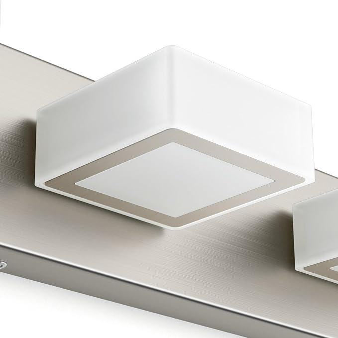 Ralbay Brushed Nickel Bathroom Vanity Lights 24inch Metal Acrylic LED Modern - Image 7