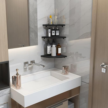 HORLIMER Floating Corner Shelf Wall Mount, Living Room - Image 6