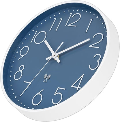 Foxtop Atomic Wall Clock Battery Operated Round Analog Modern Wall Clock Sets - Image 4