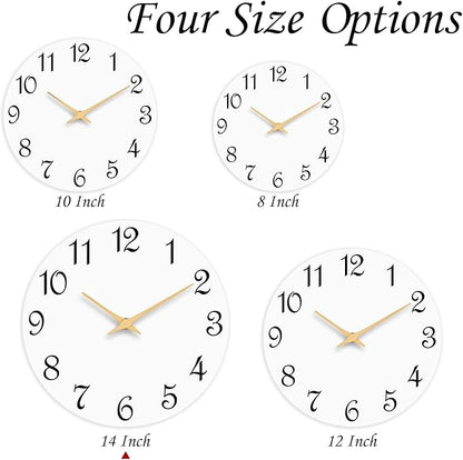 Roymnie Wall Clock 14 Inch, Modern Wall Clocks Battery Operated, Silent Non - Image 2