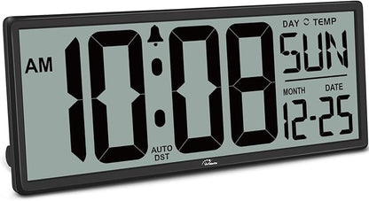 WallarGe 14.5'' Large Digital Wall Clock Battery Operated by WallarGe