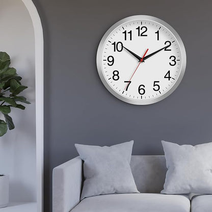 Rohioue 14 Inch Wall Clock Modern Battery Operated Silent Non Ticking Analog - Image 7