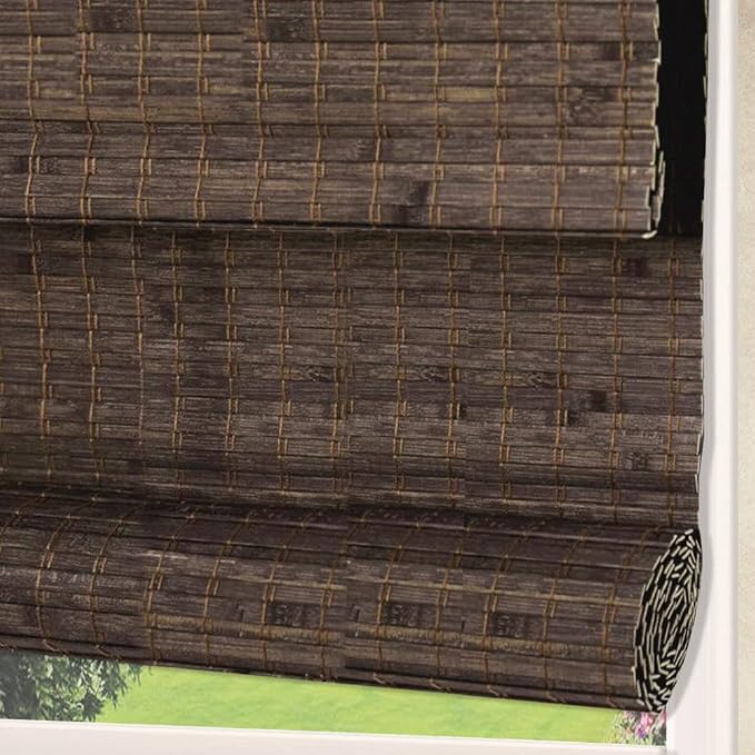Letau No Drill No Tools Cordless Wood Window Shades Blinds, Bamboo Light - Image 2