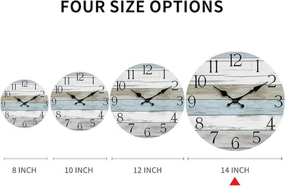 Wall Clock, 14 Inch Wall Clocks Battery Operated Silent Non Ticking, Large - Image 2