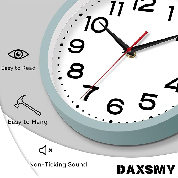Roymnie Wall Clock Silent Non-Ticking Modern Clock Battery Operated 12 Inch - Image 5