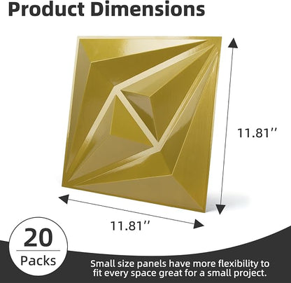 AMZDEPOT 3D Wall Panels for Interior Wall Decor, 3 Layout Options PVC Textured - Image 2