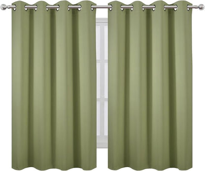 LEMOMO Sage Green Thermal Blackout Curtains/52 x 54 Inch/Set of 2 Panels Room - Image 2