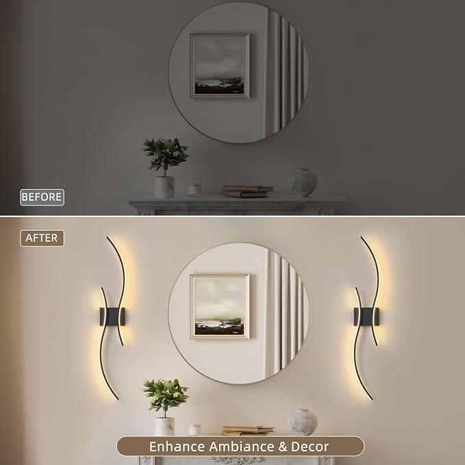Battery Operated Wall Sconce Set of 2, Dimmable Modern LED Rechargeable Wall - Image 6