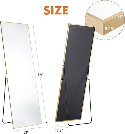 DUMOS Full Length Mirror 64"x21" Full Body Floor Mirror - Image 5