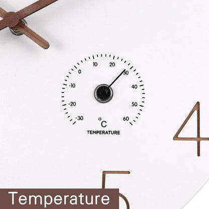 14 Inch Wall Clock, Wooden Frame Wall Clocks Decorative - Image 3
