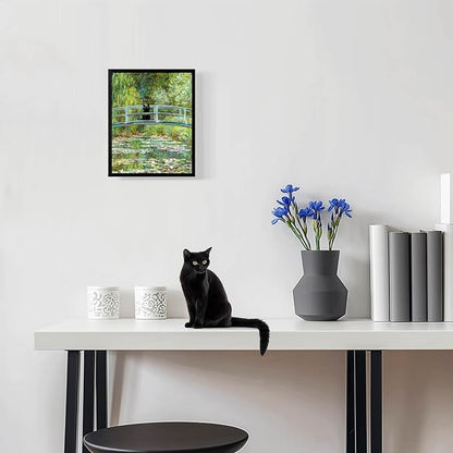 Hamduker Aesthetic Cat Poster Monet Prints Vintage Posters Canvas Wall Art - Image 3