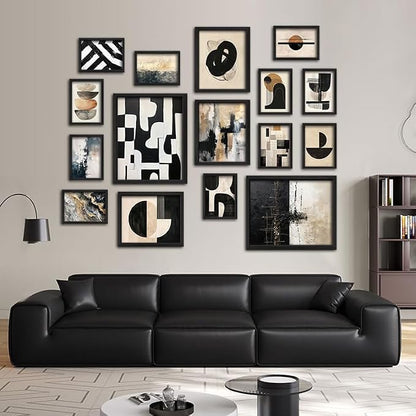 ANERZA 16 PCS Framed Black and White Abstract Wall Art Decor, Minimalist Wall - Image 7