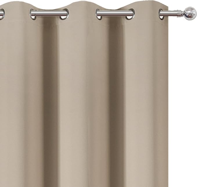 LEMOMO Khaki Thermal Blackout Curtains/38 x 84 Inch/Set of 2 Panels Room - Image 6
