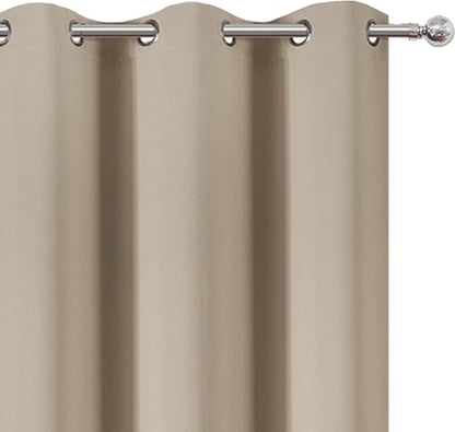 LEMOMO Khaki Thermal Blackout Curtains/38 x 84 Inch/Set of 2 Panels Room - Image 6