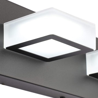 Ralbay LED Modern Black Vanity Lights 5 Lights Acrylic Matte Black Bathroom - Image 2