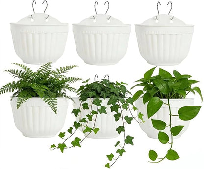 6 Pcs Plastic Large Wall Plant Pots Vertical Garden Living Wall Mounted Window by OrimercGarden