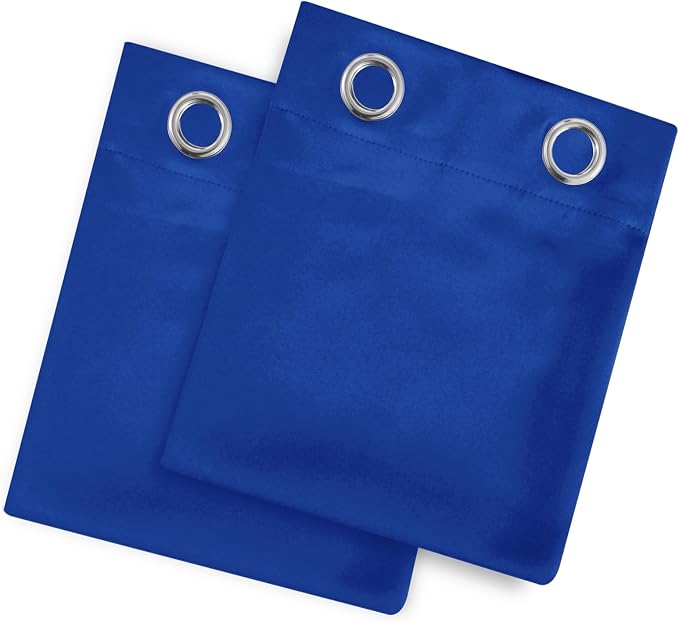 LEMOMO Blackout Curtains 66 x 72 Inch Long Royal Blue Curtains Set of 2 Panels - Image 9