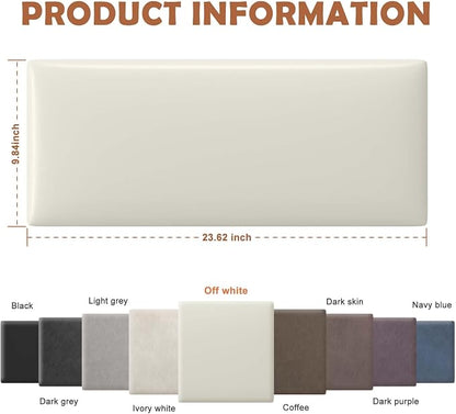 IFNOW Wall Mounted Upholstered Headboard Queen, 3D Peel and Stick Soundproof - Image 2