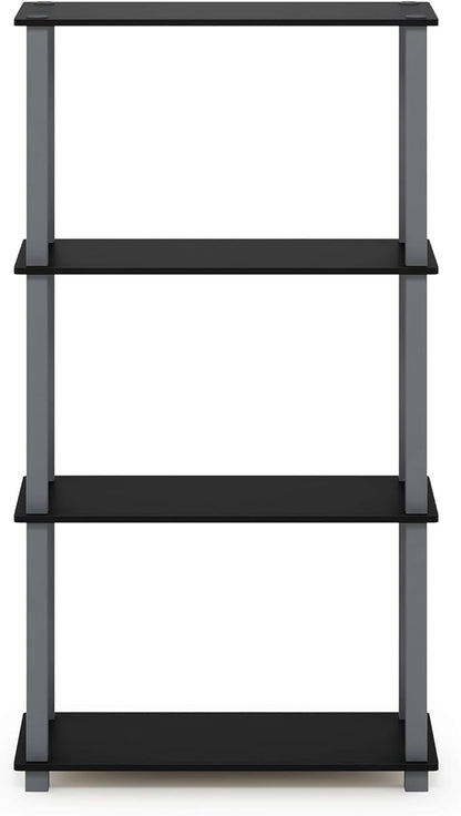 Furinno TURN-S-TUBE Storage Shelves, 4-Tier Book Shelf, Corner Shelf, Toolless - Image 5
