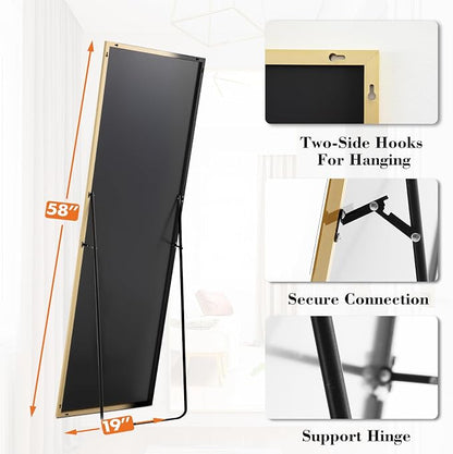 Sweetcrispy 58"x19" Full Length Mirror, Leaning or Standing Full Body Mirror - Image 5
