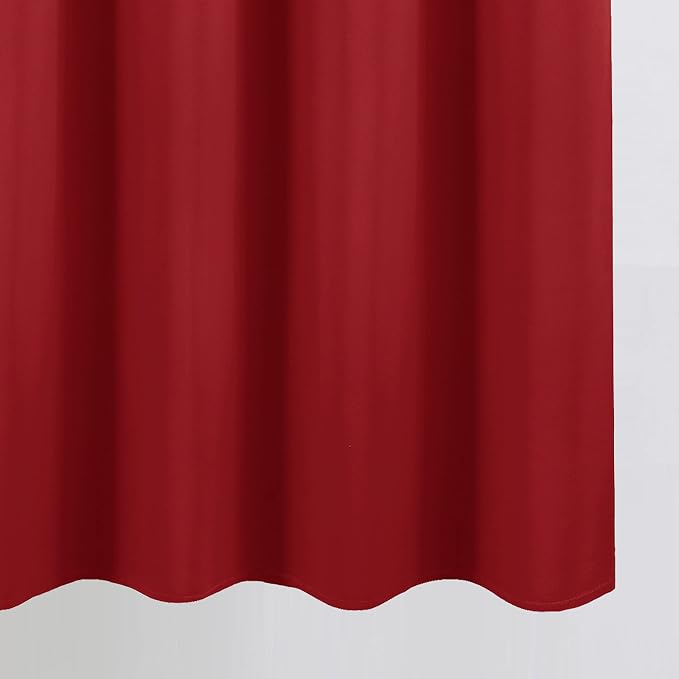 LEMOMO Blackout Curtains 66 x 84 inch/Bright Red Curtains Set of 2 - Image 9