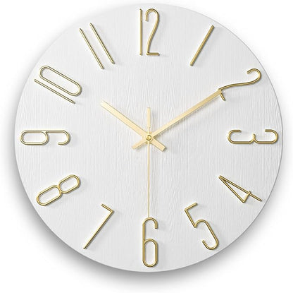 Wall Clock, Silent Clock, Wall Clocks Battery Operated， 12 inch Modern Wall by Fapugh