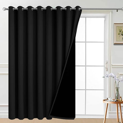 Yakamok 100% Blackout Sliding Door Curtains, Thermal Insulated Grommet Full by Yakamok