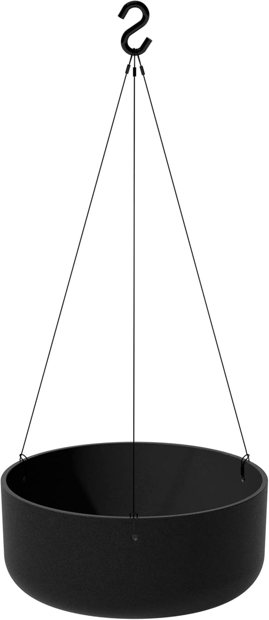 Veradek Mason Series Hanging Kona Planter - Round Planter for Outdoor Balcony/Patio | Made from Plastic-Stone Composite with Hanging Attachment | Modern Décor for, Flowers, Succulents, Small Plants