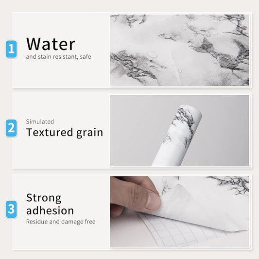 Art3d 200" * 17.3" Marble Paper Countertops - Image 2