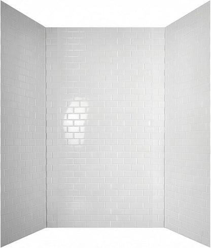 From Plain To Beautiful In Hours 133-WT-SUB-KIT Subway Tub and Shower Wall by DecorativeCeilingTiles