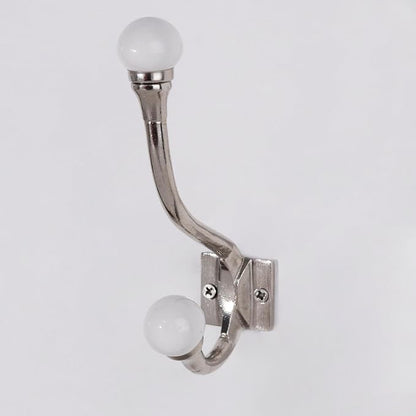 Indian Shelf Pack of 12 Heavy Duty White Double Prong Ceramic Decorative Wall - Image 6