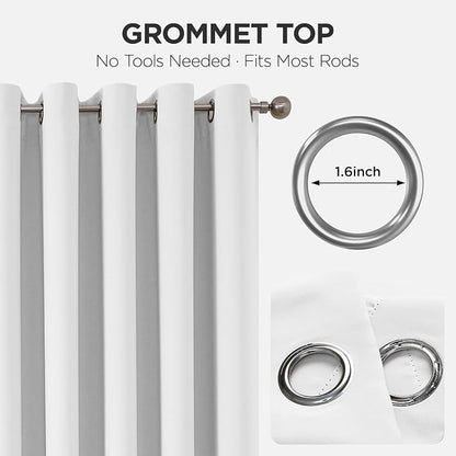 Joydeco Blackout Patio Sliding Door Curtains 96 Inches Long, Grommet Privacy - Image 9