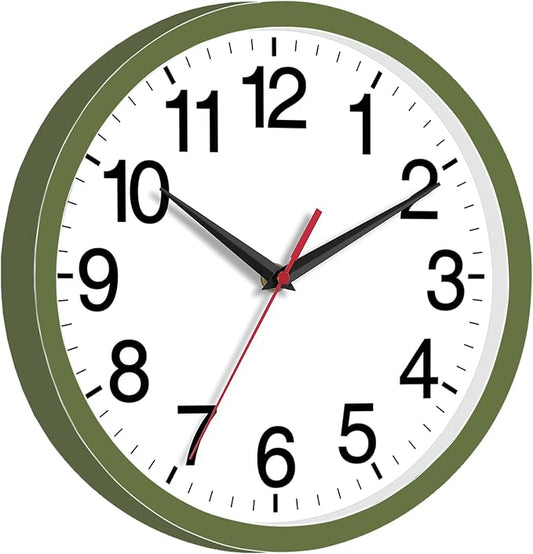 Rohioue Wall Clock Modern 8 Inch Battery Operated Silent Non Ticking Small - Image 2