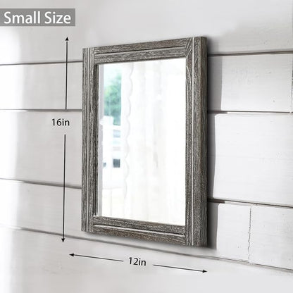 AAZZKANG Mirrors for Wall with Wooden Frame Rustic Wall Mirror Rectangular - Image 2