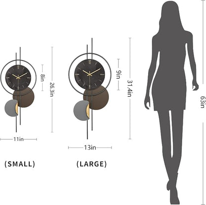 Modern Wall Clock for Living Room, Large Black Decorative Wall Clock - Image 3